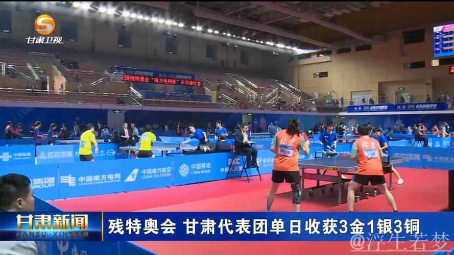 甘肃代表团在残特奥会乒乓球赛收官日斩获2金1银